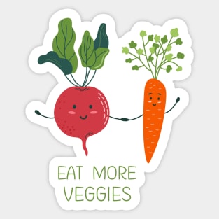 Cartoon veggies characters Sticker